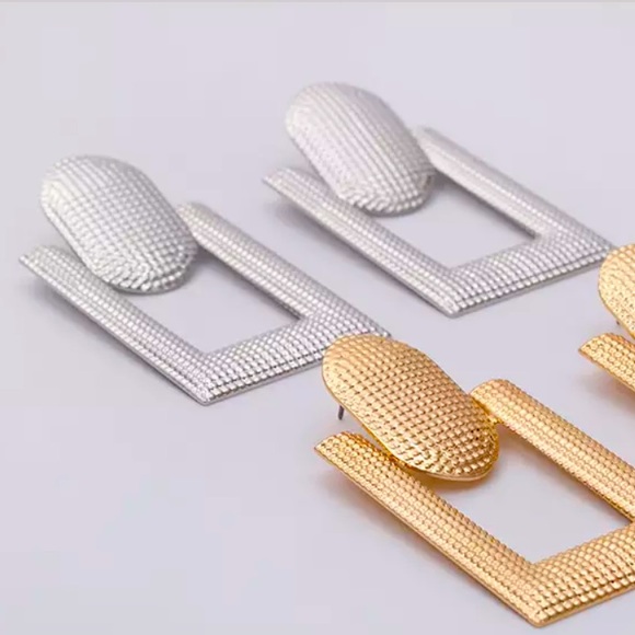 NEW STERLING SILVER LARGE HANGING EARRINGS - Picture 2 of 4